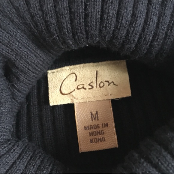 CASLON Black Cotton Long Sleeve Turtleneck - Picture 9 of 10
